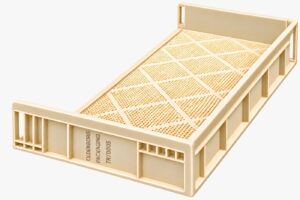 Oldenborg Packaging cigarette tray TRY0005, perforated base with diamond ribs